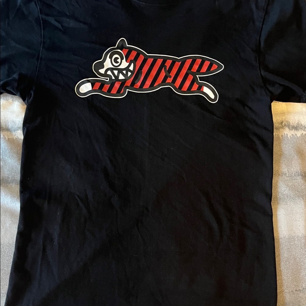 Icecream Black Tee with Red Graphic